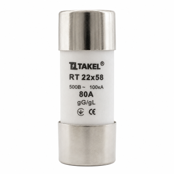 Плавкий запобіжник Takel RT 22х58 80А